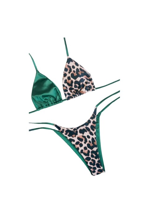 Комплект бански от две части, Зелен