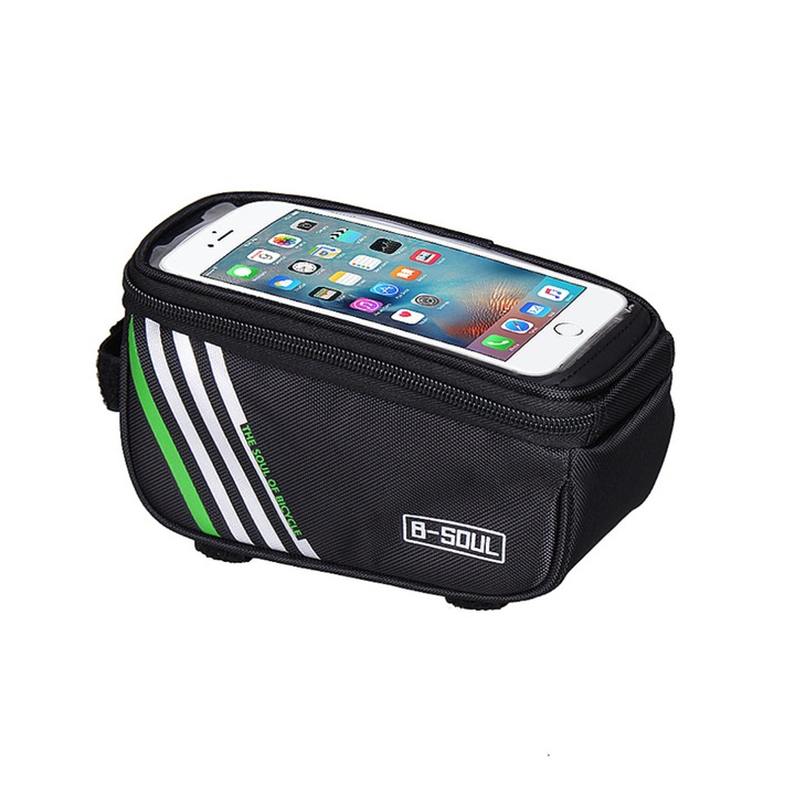 Велосипедна чанта Madviun с водоустойчив калъф за телефон, монтаж на рамка Съвместима с Samsung Galaxy S7 Edge, S8, S8 Plus, Note 5, 8, iPhone X, 7, 8, Plus, Huawei