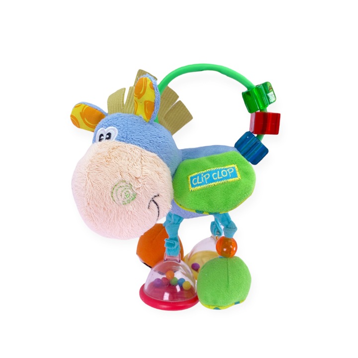 Jucarie de plus Chippo pentru bebelusi, Vaca, Picioruse, Oglinda, 15cm, Multicolor