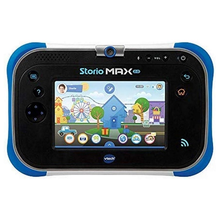 Детски таблет Vtech Storio Max XL 2.0 Blue 1946053 1-33/1-48, 8 GB, 7" цветен екран, Wifi, Въртяща се камера, Android 4.2 Jelly Bean, Син, 3-11 год., Френски версия