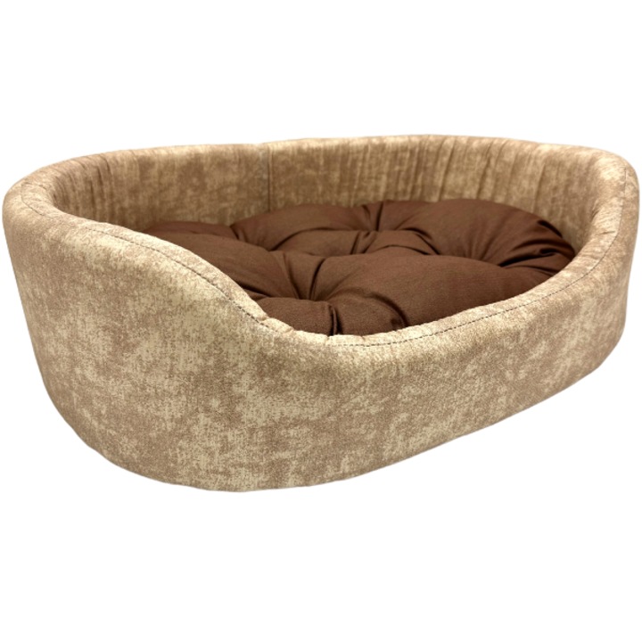 Pat pentru caine/pisicuta, 45x35x13cm, S, Bej/Maro