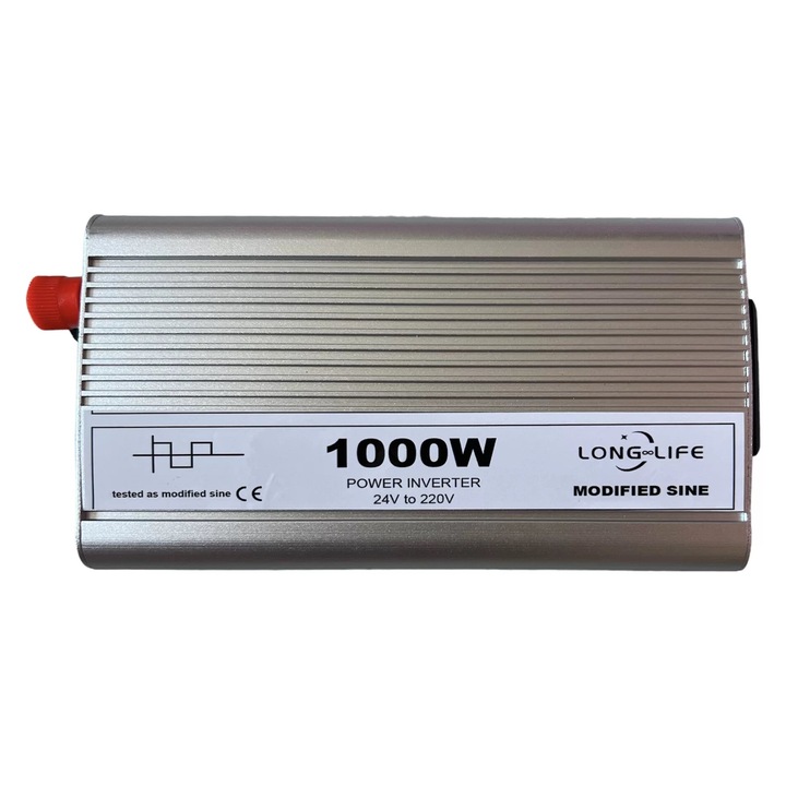 Invertor 600W/1000W unda modificata, 24 V - 220V, rulota, autorulota, casa, cabana, auto, tir, camion, sinus modificat, baterii solare sau auto