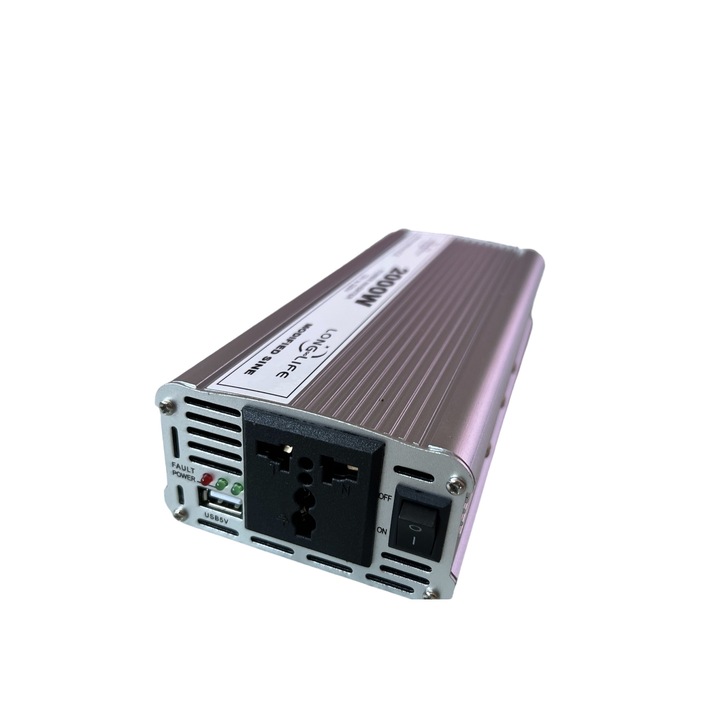 Invertor 900W/2000W unda modificata, 12 V - 220V, rulota, autorulota, casa, cabana, auto, tir, camion, sinus modificat, baterii solare sau auto