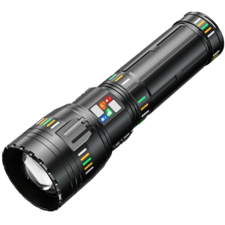 G601 суперярък 90W 5000 лумена LED лазерен фенер с USB и USB тип C