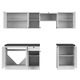 Set Mobila Bucatarie KringX Helga, 240x190x60 cm, culoare alb