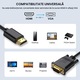 Cablu video Hdmi – Vga 1080p, Compatibil PC / Laptop / Monitor / Proiector, 1.8M