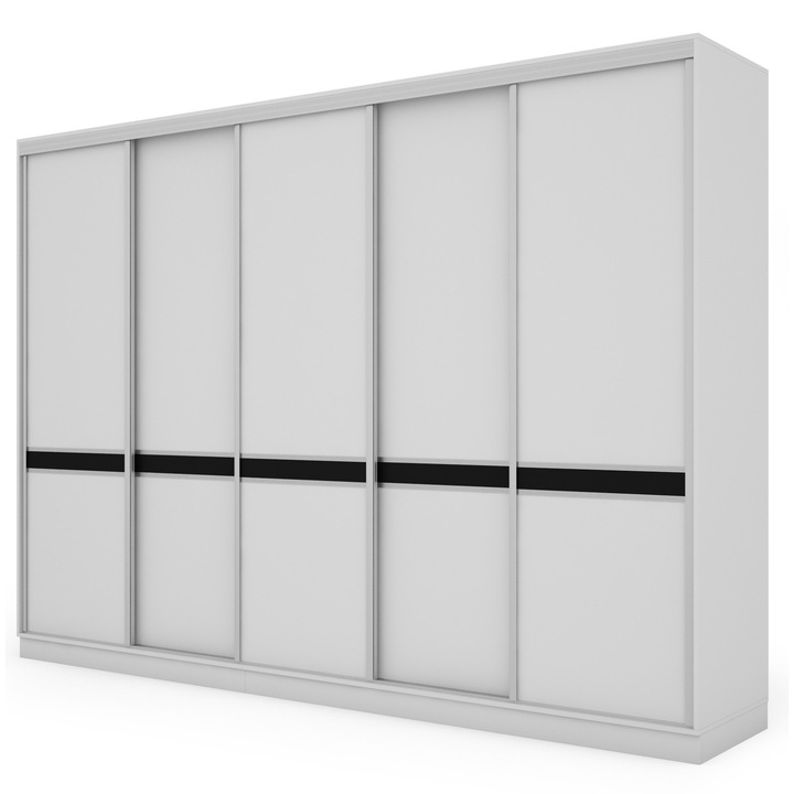 Dulap, Meblast, Premium lucrate manual, 340 cm x 244 cm, Sifonier, PAL 18 mm, HDF de 3 mm, PVC 0.8 mm, Alb, 367441