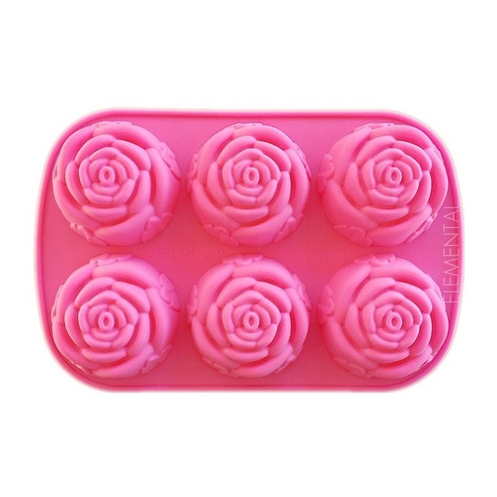 Forma de sapun Trandafir, 6 cavitati