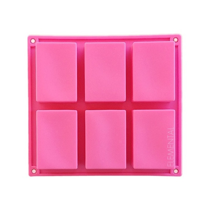 Forma de sapun Rectangular, 6 cavitati