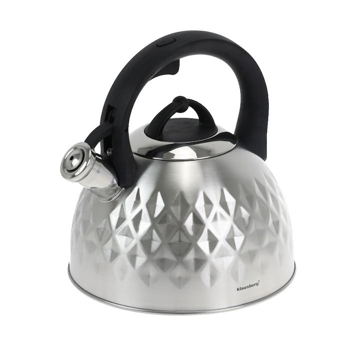 Чайник от неръждаема стомана, вместимост 3 литра, сребрист, Klausberg