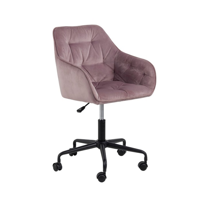 Офис стол, Текстил, 88,5 см, Бледорозов, Brooke Actona