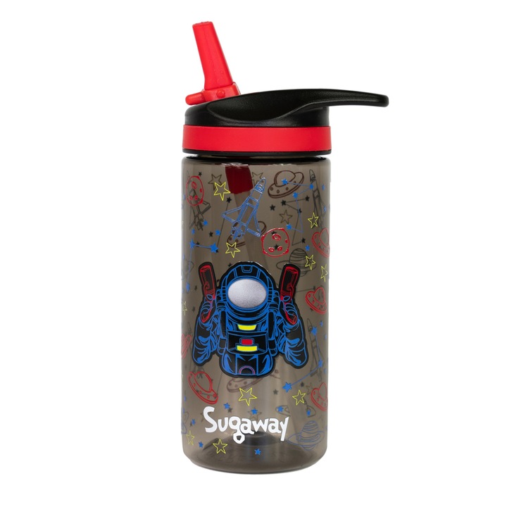 Детска бутилка за вода Sugaway, Space, Тритан, 420 мл