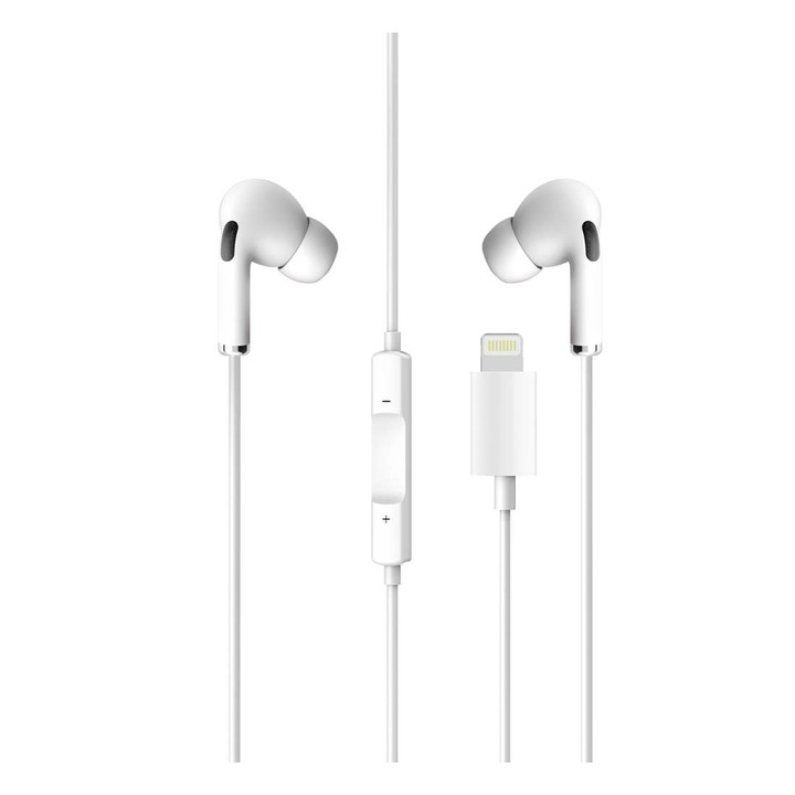 Слушалки за Iphone YTL-01, Тапи, Микрофон, Кабел apple lighining(м), 1,2m