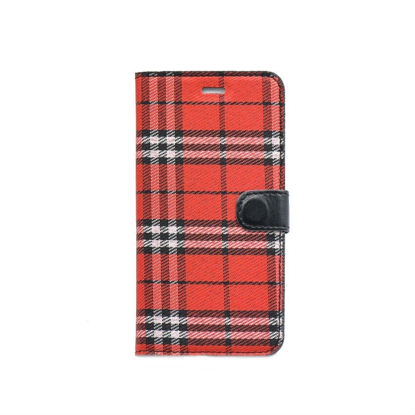 Husa de protectie Tellur Folio, Textil, pentru Huawei P9, Rosu/Negru