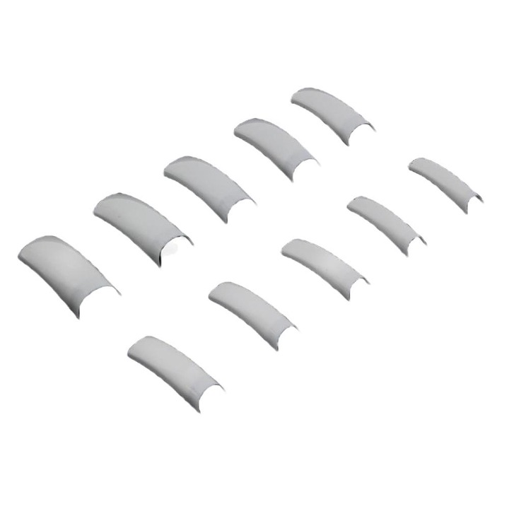 False Angle Tips Set, Allepaznokcie, 60 db, Fehér