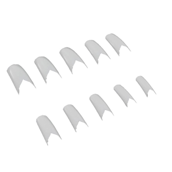 Hamisszögű hegyek készlete, Allepaznokcie, 500 darab, fehér