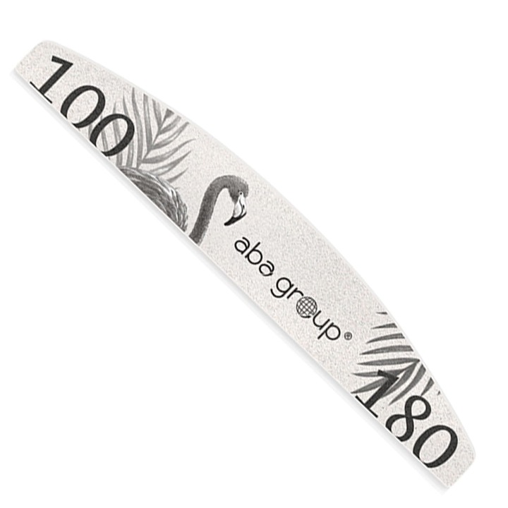 Pila cosmetica fata-verso, Aba Group, Granulatie 100/180, Gri/Negru