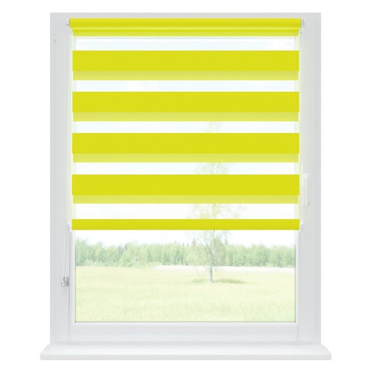 Щори Ден и Нощ, Rena, Полиестер, Функция MultiStop, 35x150 см, Лайм
