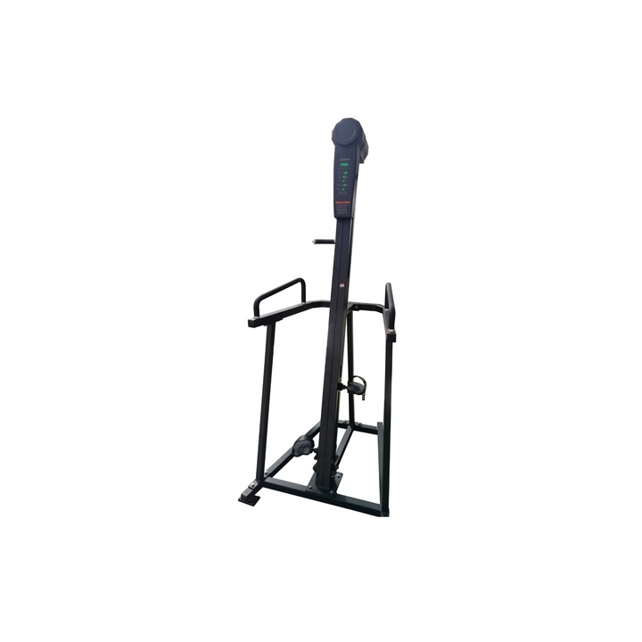 Вертикален степер Zoco Body Fit, с дръжки и дисплей, черен