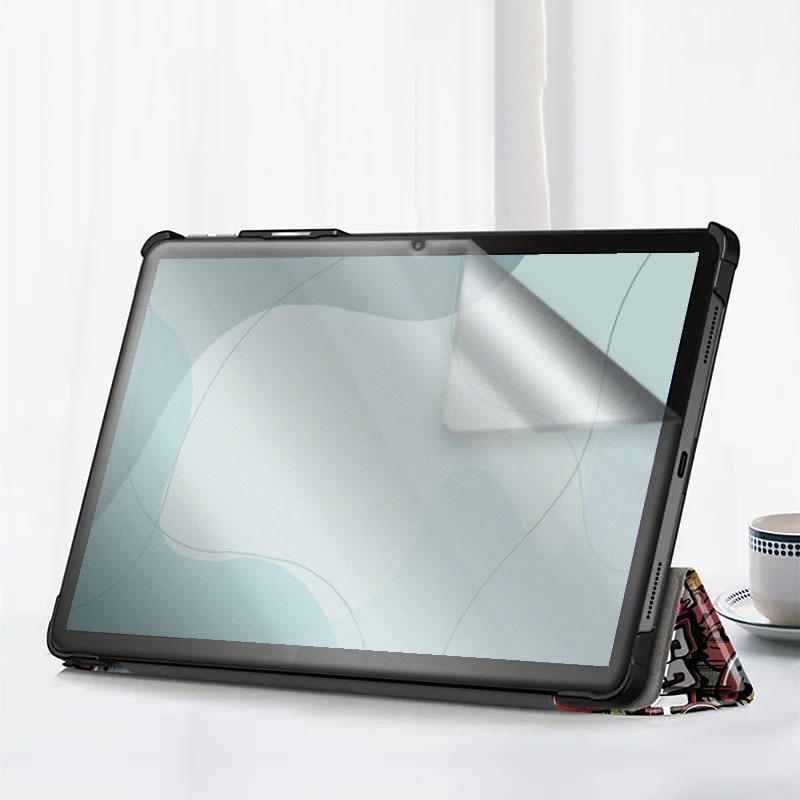 Set Husa Tableta AZIAO si Folie Silicon Matte pentru Huawei MatePad Pro 11 2022, Protectie 360, Hydrogel Regenerabil, Paper Feeling, Interior Catifea, Functie de Stand, Display Protejat, Smart Cover, Colturi Anti-Soc, Grafitti