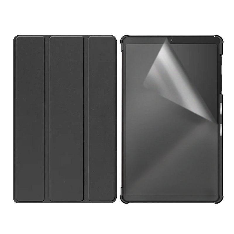 Set Husa Tableta AZIAO si Folie Silicon Matte pentru Xiaomi Pad 5 / 5 Pro 2021 (11 inch), Protectie 360, Hydrogel Regenerabil, Paper Feeling, Interior Catifea, Functie de Stand, Display Protejat, Smart Cover, Colturi Anti-Soc, Negru