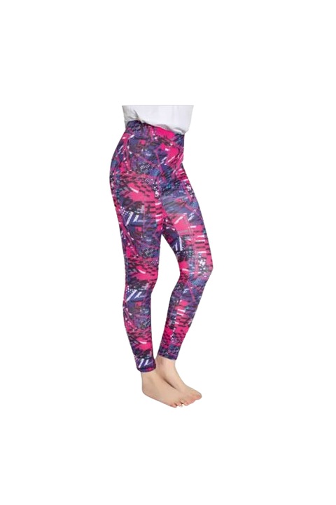 Colanti fitness cu imprimeu, roz, mov, model Forms