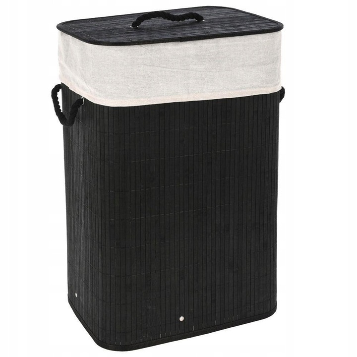 Cos rufe Koopman, bambus, 40x30x60 cm, negru