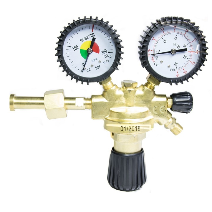 Reductor presiune AR/CO2, 2 manometre, 200 bari