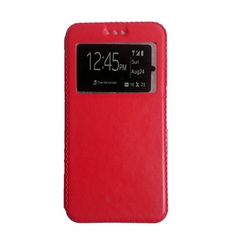 Husa HTC Desire 526 ,Flip Cover,S-View,Rosu Husa HTC Desire 526 ,Flip Cover,S-View,Rosu