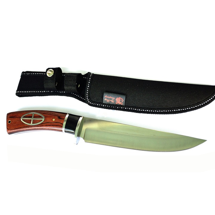 Cutit de vanatoare FULL TANG 30 cm, husa material textil