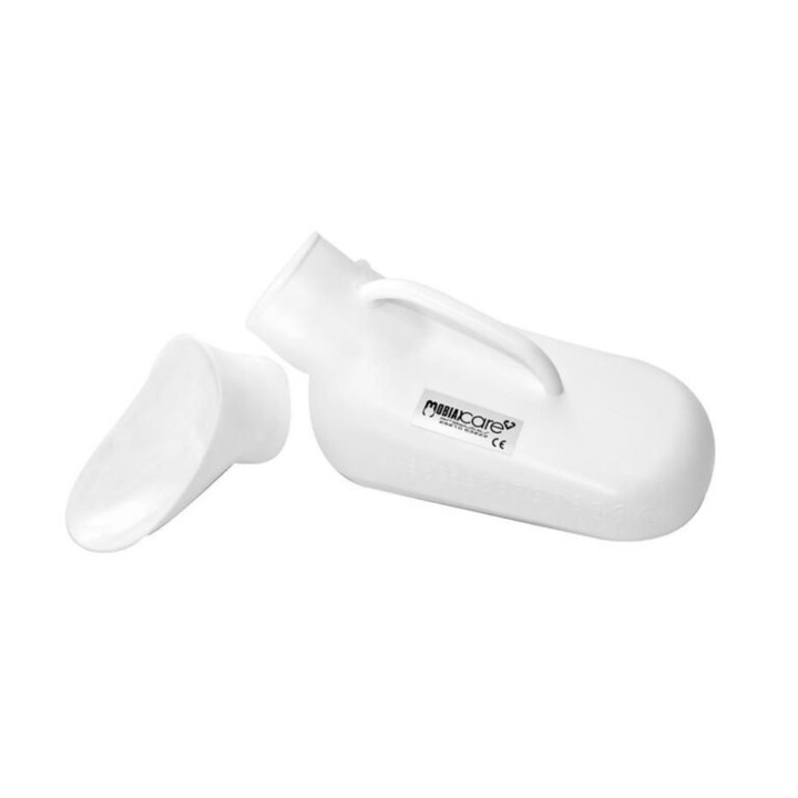 Pisoar unisex cu capac, Mobiak, PVC, Alb