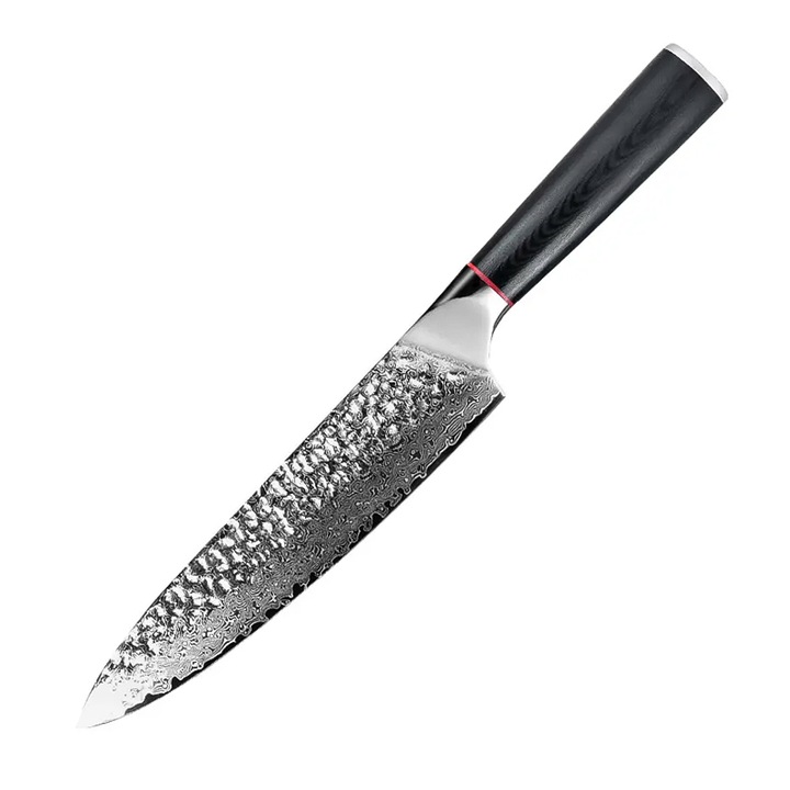 Cutit profesional HOCHO Chef, Damascus M HRC 60, maner G10