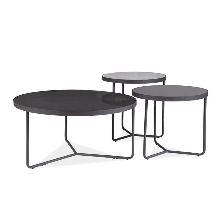 Artemida Table Grey Black / Black (комплект)