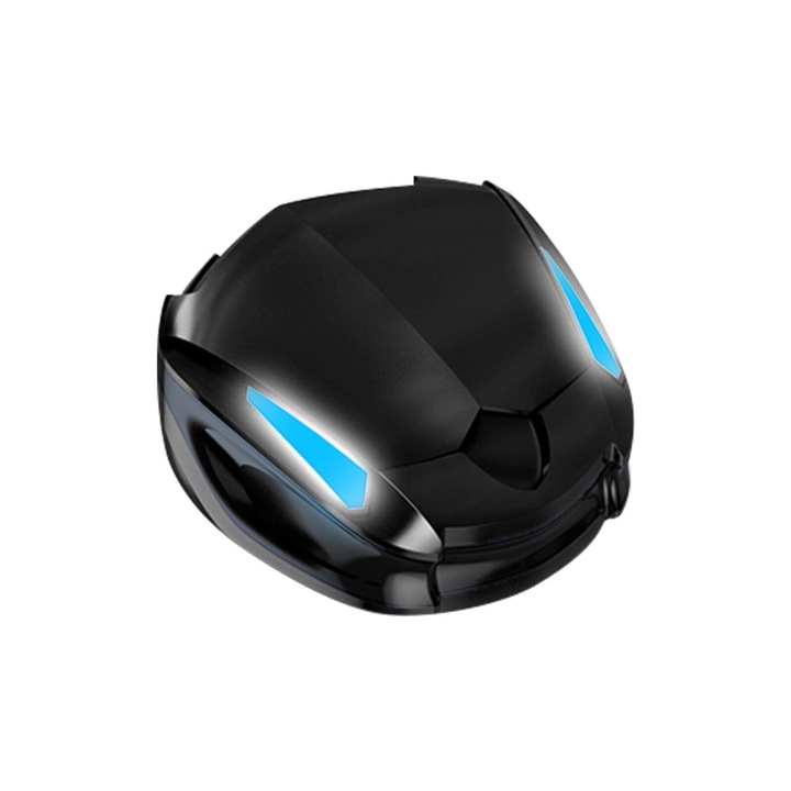 Vezeték nélküli fejhallgató, Bluetooth 5.0, Könnyű fejhallgató, Beépített mikrofon, Magával ragadó prémium hangzás, töltőtáskával, fekete