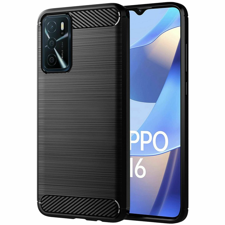 Védőtok Oppo A56 5G / A54s / A53s 5G / A16 / A55 5G, karbon, Xtreme Armor, U-132, Deep Dark