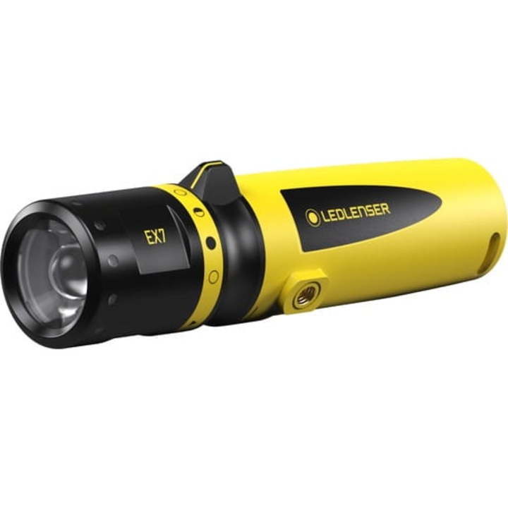 Фенер EX7, LEDLENSER, пластмаса, лъч 120 м, 162 мм, жълт