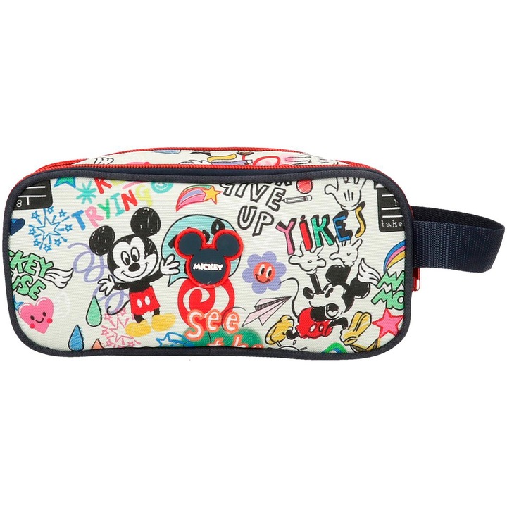 Несесер Mickey Mouse Be Cool, За момчета, 3 отделения, 22x10x9 см