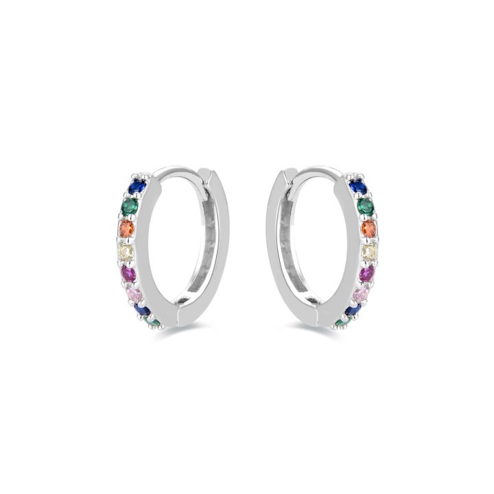 Cercei Valarys, Luxenter, Argint/Zirconiu, Multicolor