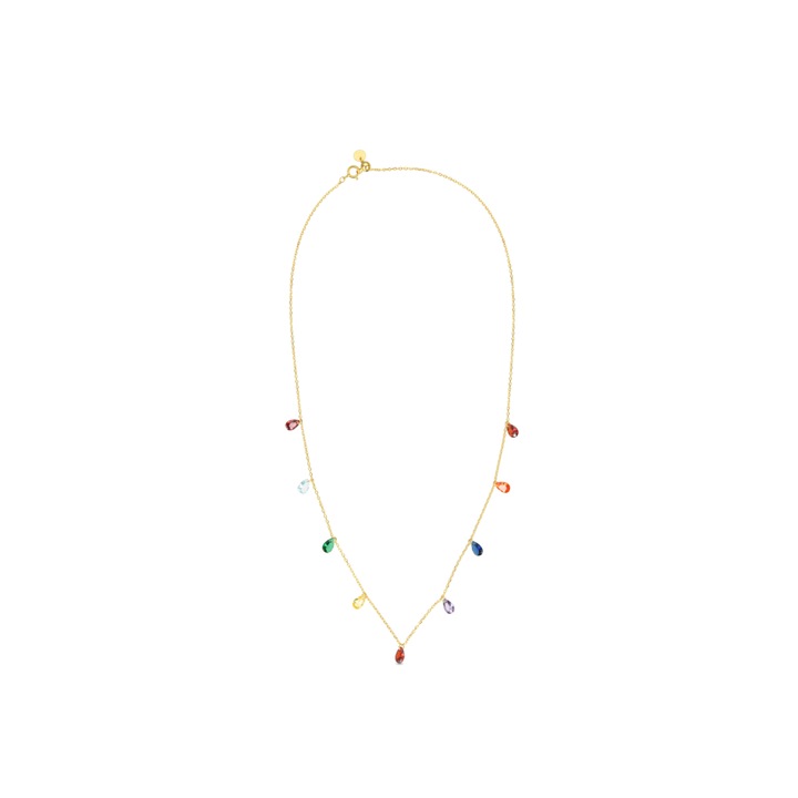 Colier Lukza, Luxenter, Argint/Zirconiu, Multicolor