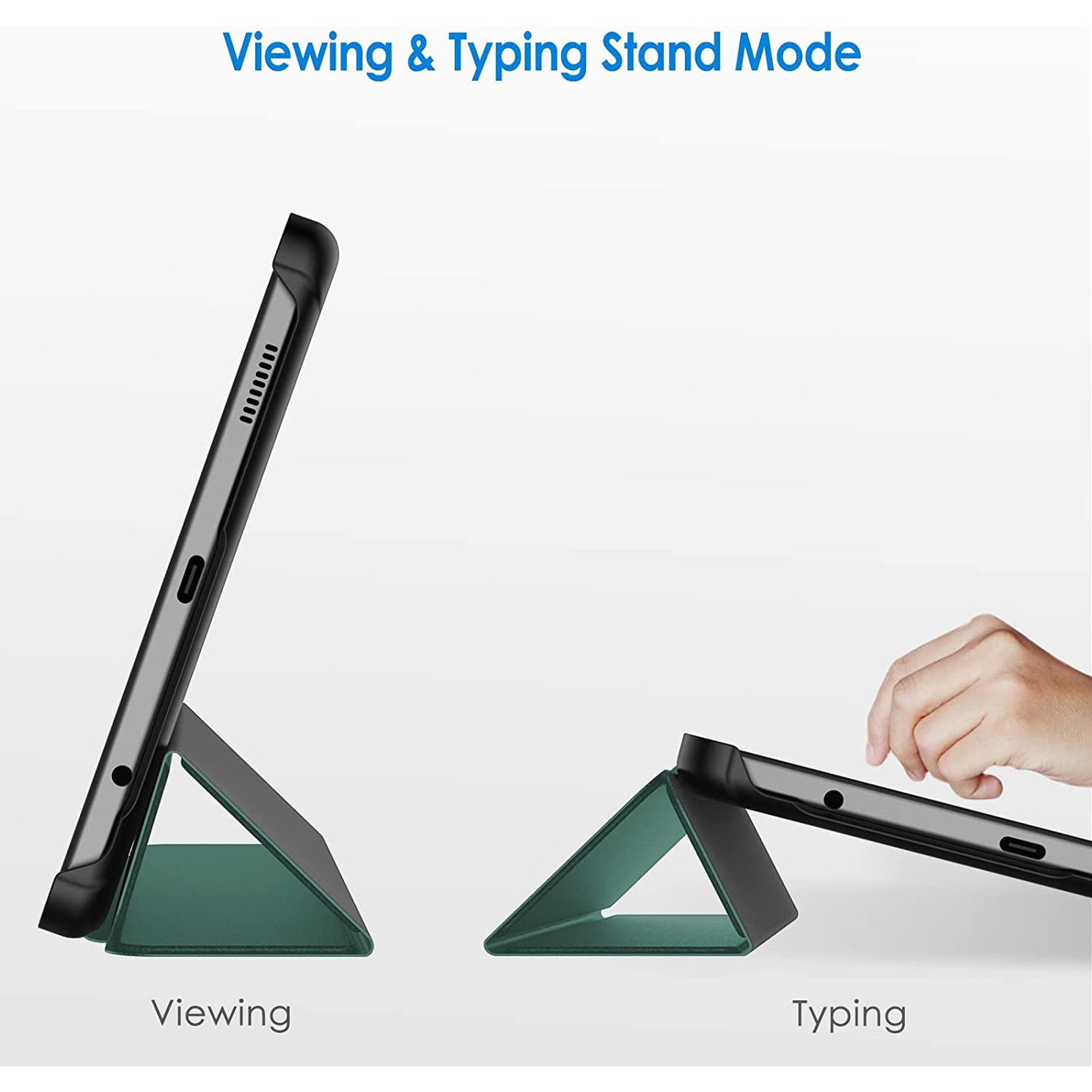 Husa Slim Sigloo, Smart Cover, Trifold, pentru tableta Samsung Galaxy Tab S6 Lite/P610 2022, 10.4inch, model Pine Green