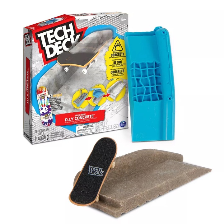 Tech Deck Finger gördeszka DIY Beton újrafelhasználható modellező játékkészlet