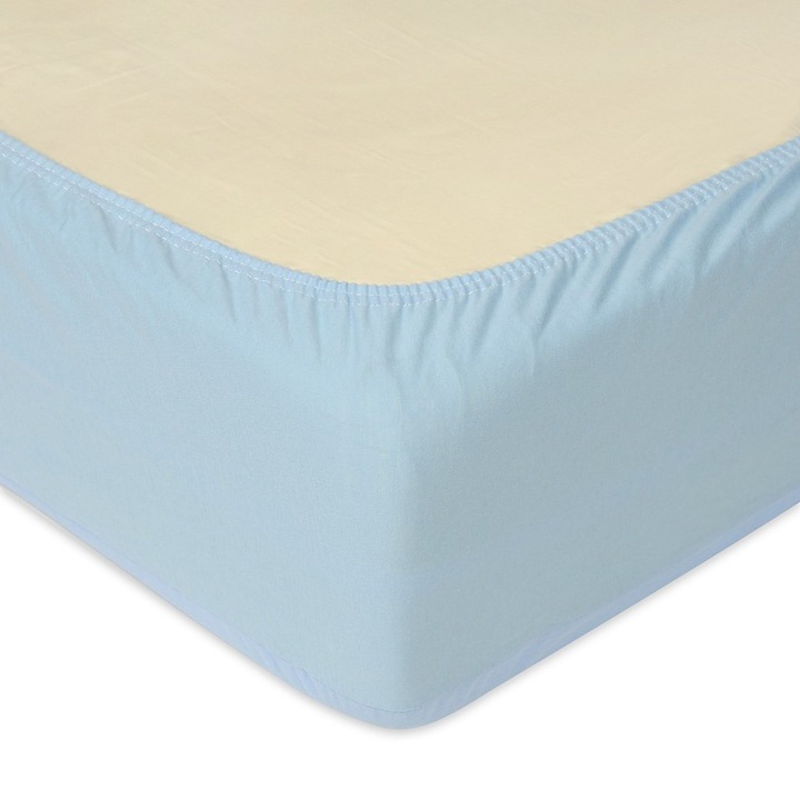 Cearceaf de pat, BabyMatex, Impermeabil, 70x140 cm, Albastru pastel
