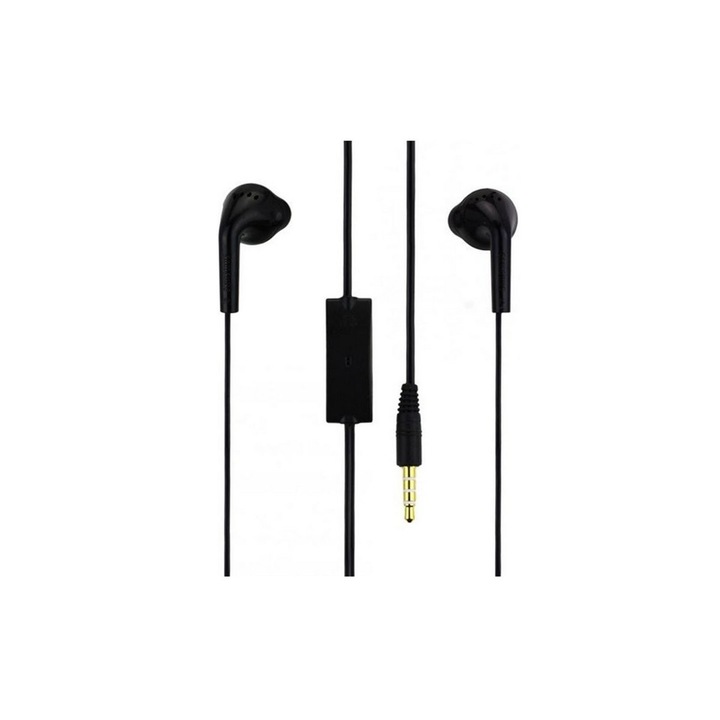 Слушалки, съвместими с Samsung A3/A5/A7/A6/A8/J1/J2 Pro/J3/J4/J5/J6/J7/Note 3,4,8,9, жак, микрофон, 3,5 мм, черни