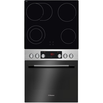 Pachet cuptor incorporabil Hansa BCCI64561, Electric, 65 l, 10 programe, Grill, Clasa A, Negru + Plita incorporabila, Vitroceramica, 4 zone de gatit, 60 cm, Negru Pachet cuptor incorporabil Hansa BCCI64561, Electric, 65 l, 10 programe, Grill, Clasa A, Negru + Plita incorporabila, Vitroceramica, 4 zone de gatit, 60 cm, Negru