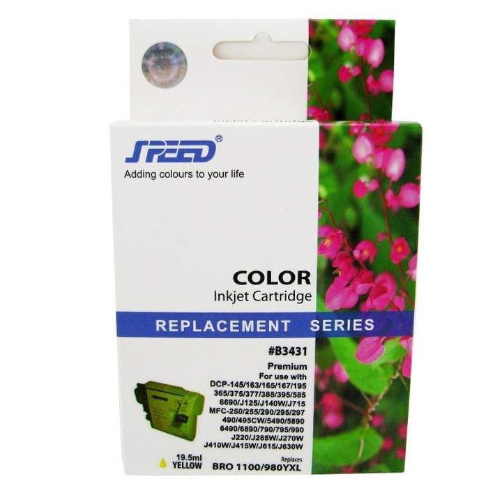 A Brother LC1100XL sárga tintapatronnal kompatibilis