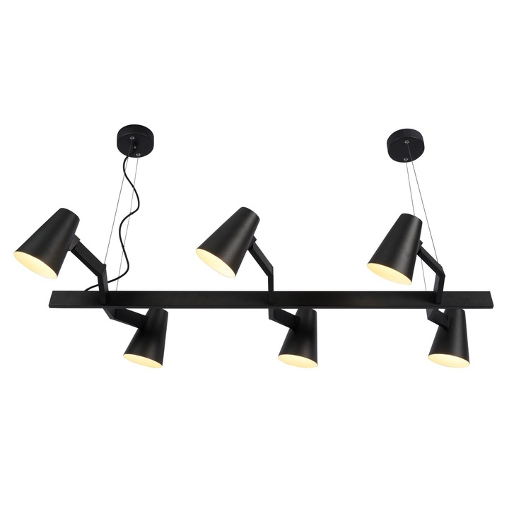 Lampa suspendata Biarritz, Good&Mojo, Fier, Negru, 16\290x120 cm