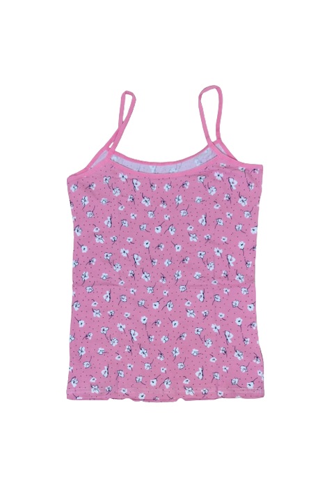 Памучен потник, розов, модел Flowers, 38 EU