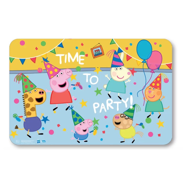 Peppa Pig Tányéralátét, Time to party, 43x28 cm
