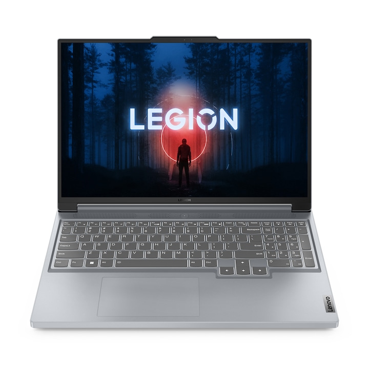 Lenovo Legion Slim 5 16APH8 Laptop, 82Y9004FBM, 16", AMD Ryzen 5 7640HS (6 magos), NVIDIA GeForce RTX 4060 (8 GB GDDR6), 16 GB 5600 MHz (2x8 GB) DDR5, világosszürke