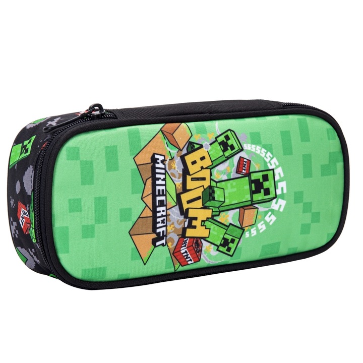 Ученически несесер Minecraft TNT, Без съдържание, 22 x 10 x 5 cm, Многоцветен